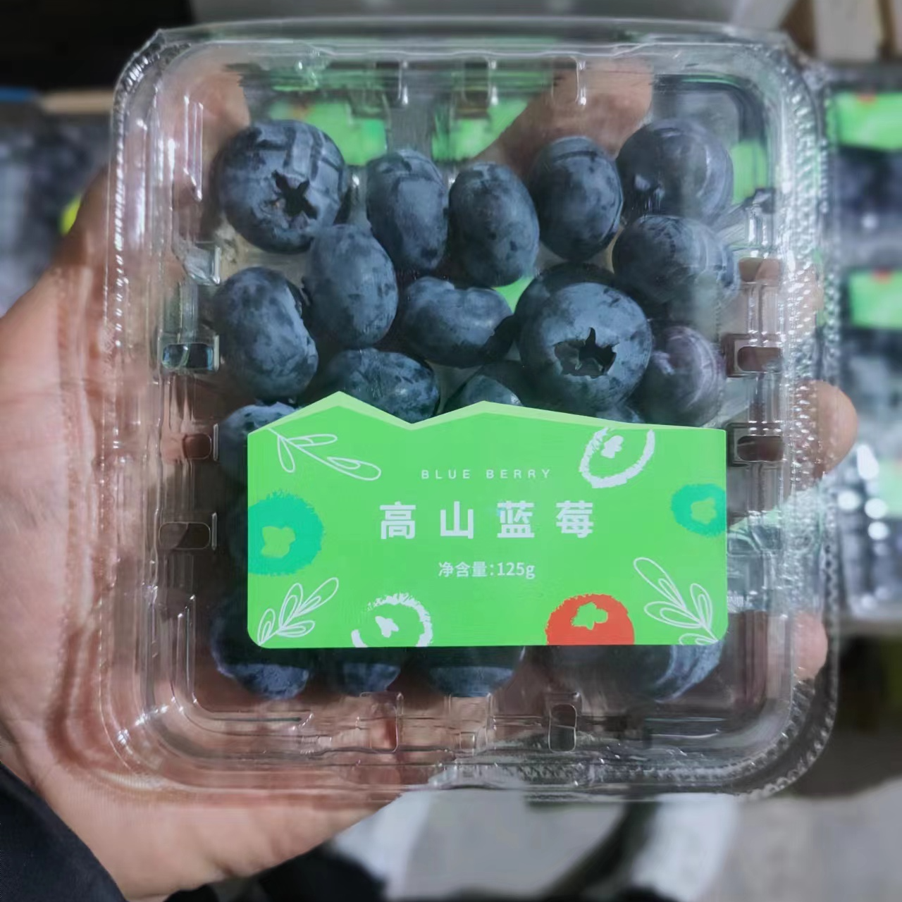云南高山蓝莓一盒约125g