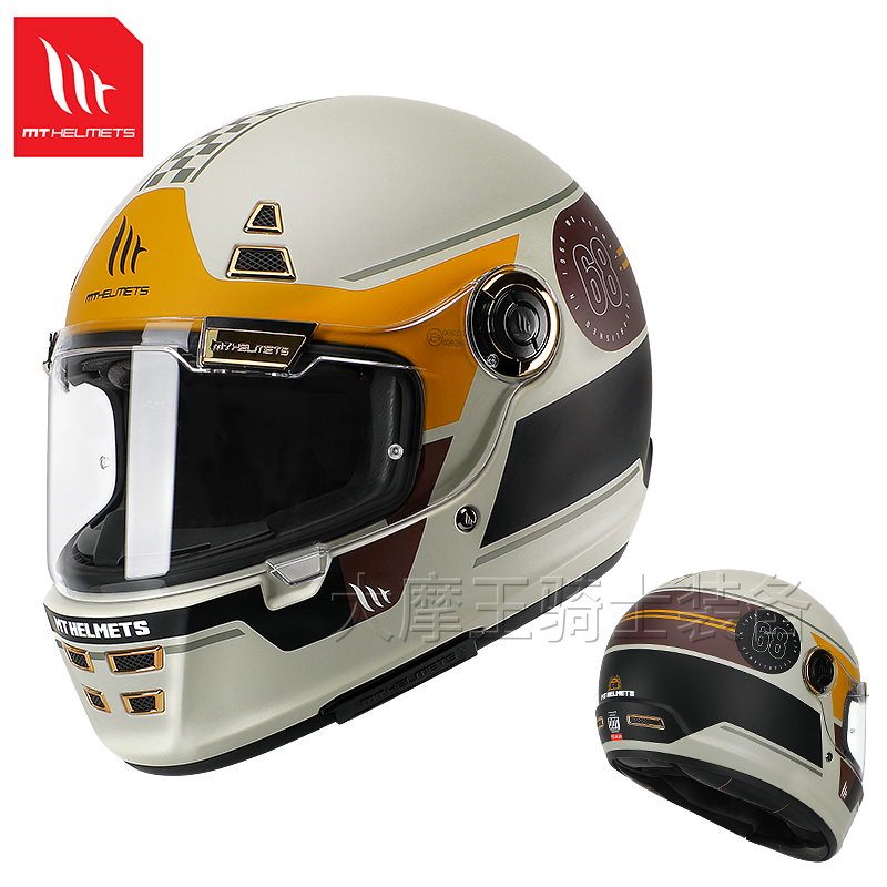 MT复古摩托车全盔加拉玛头盔夏季通风哈雷机车骑行男女士四季通用