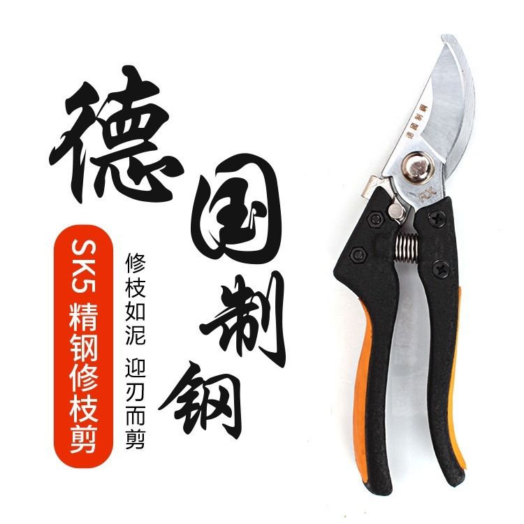 进口SK5钢修枝剪 园林果树剪刀粗枝花剪 省力树枝修花园艺剪刀