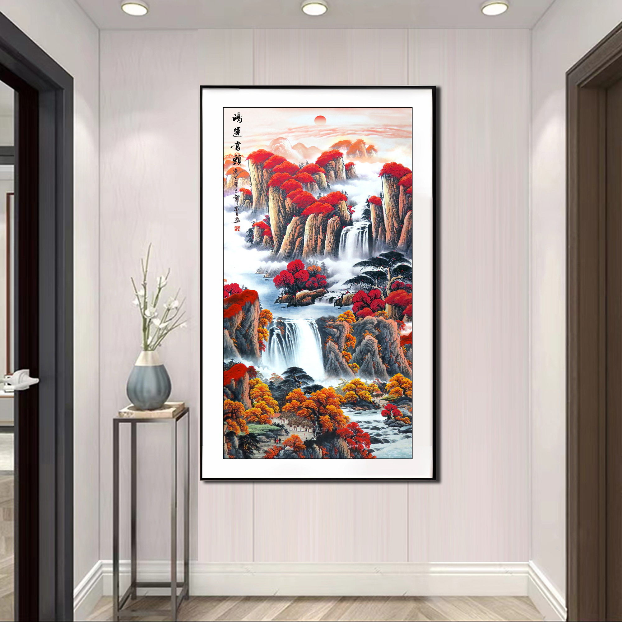 【新疆长绒棉双纱棉】6757鸿运当头十字绣中国风玄关画51种绣线