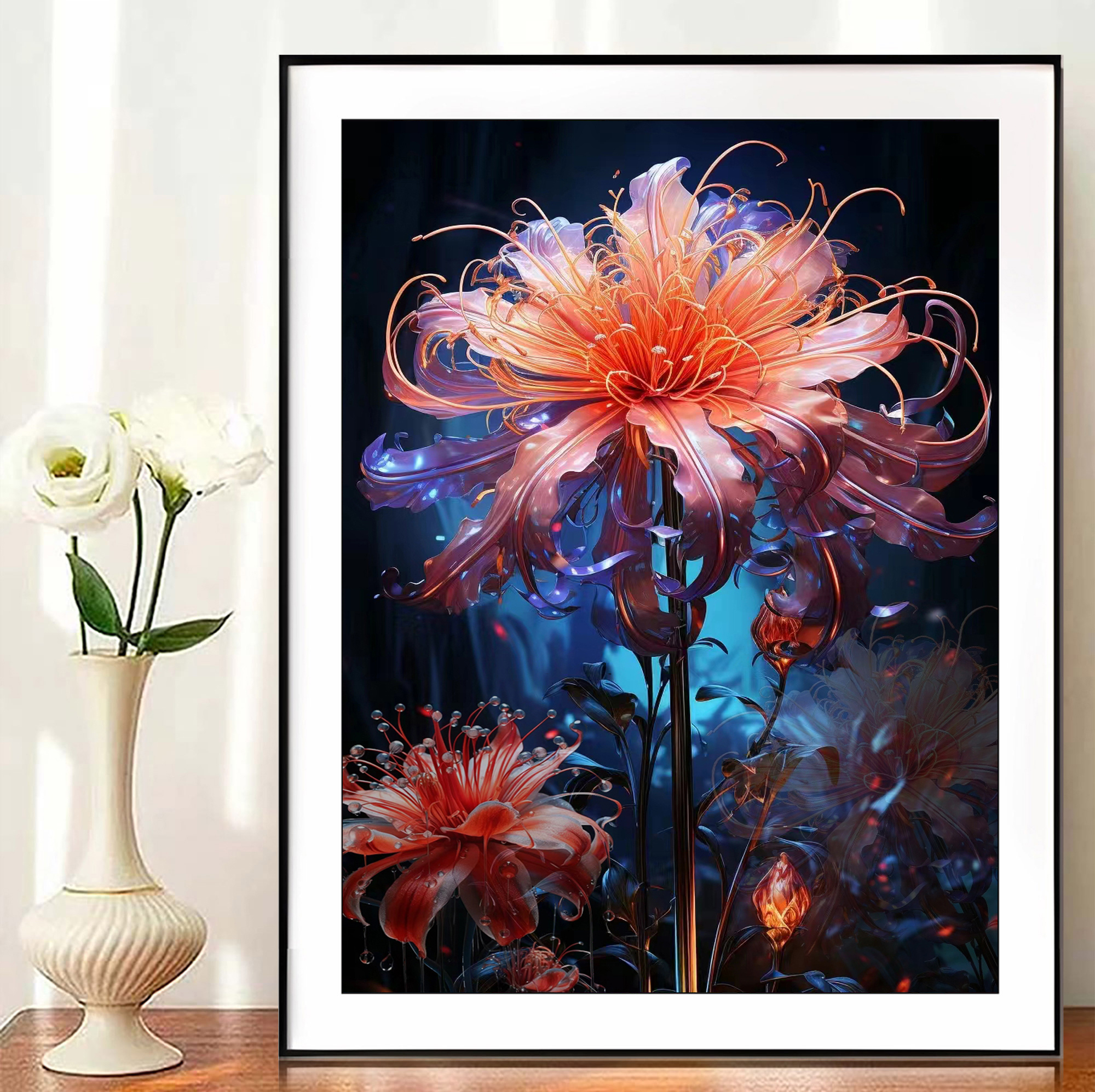 【新疆长绒棉双纱棉】6456曼珠沙华十字绣大格60*90客厅画自己绣