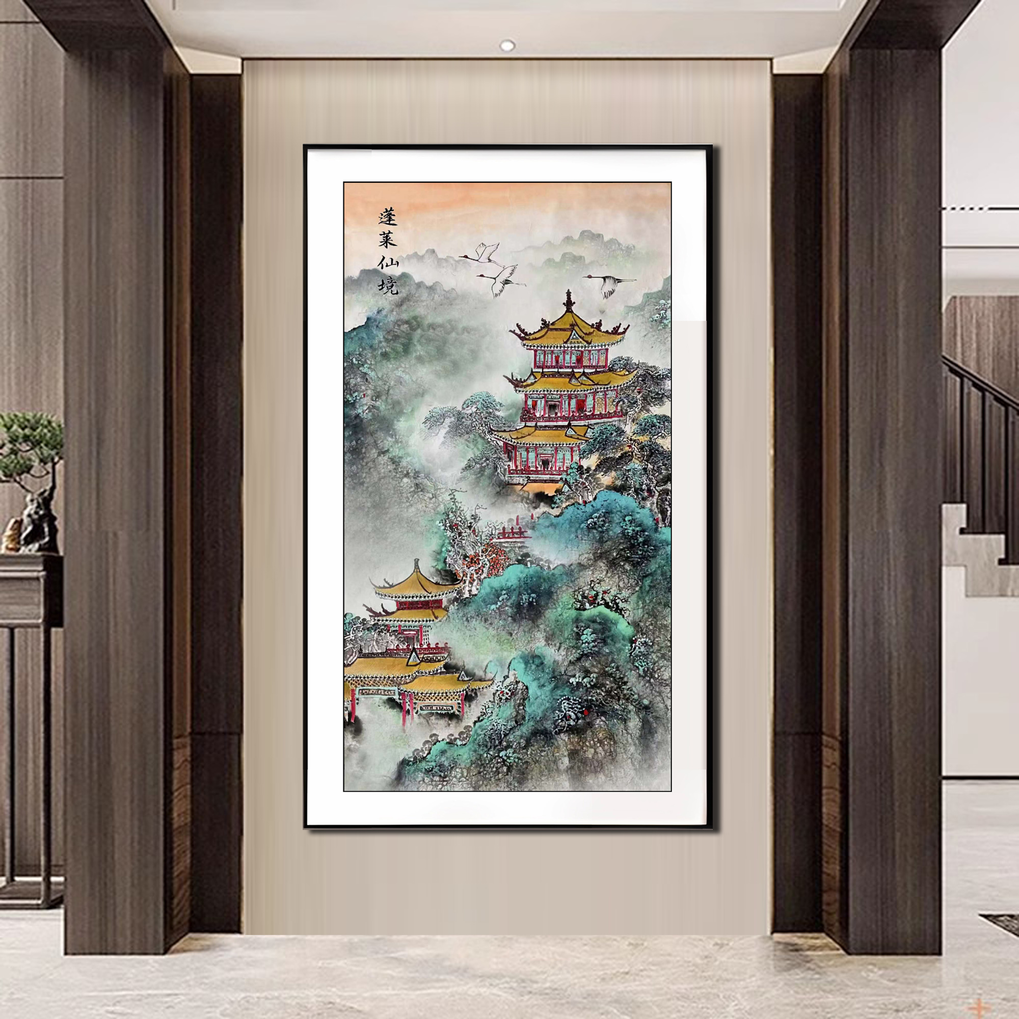 【新疆长绒棉双纱棉】6629蓬莱仙境五十字绣大格70*130满绣44色