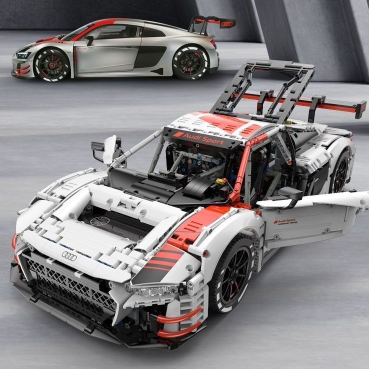 【星辉】正版授权99310奥迪R8积木跑车遥控车高难度拼装玩具车手工
