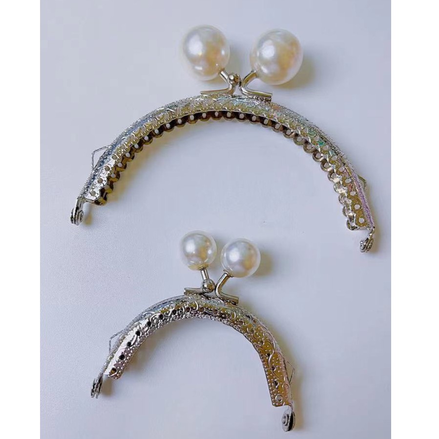 10.5cm半圆压花花边20mm糖果珠口金DIY 口金包配件半圆压花双耳