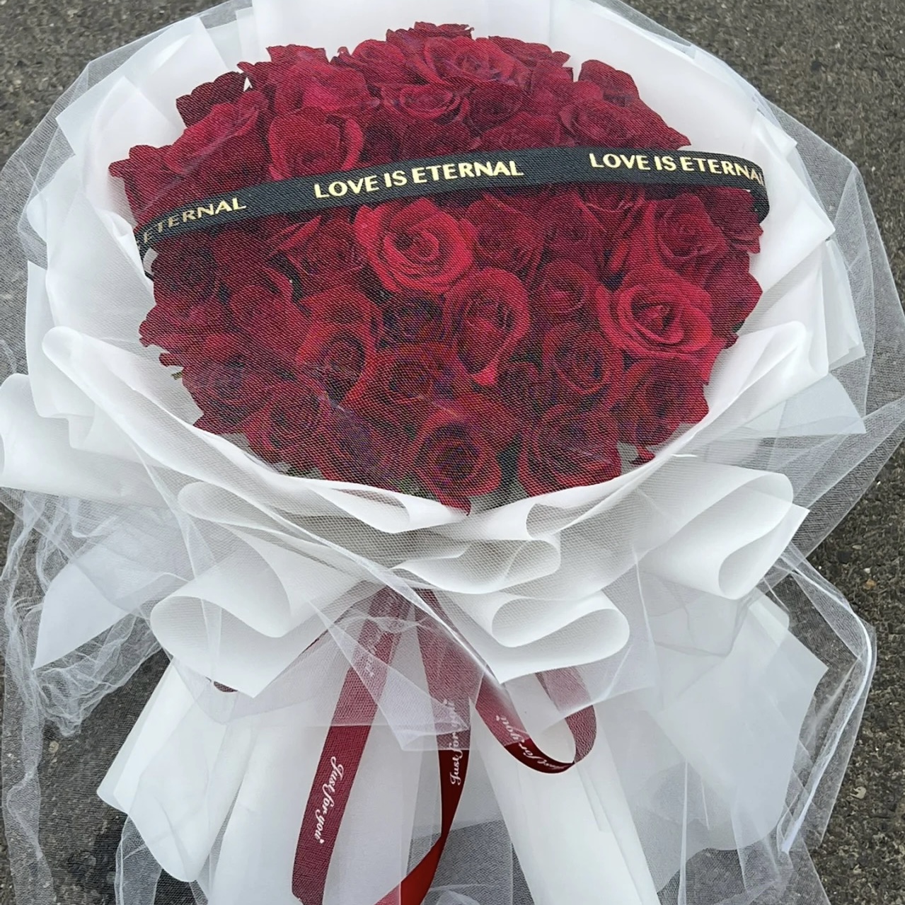 【七夕爆款】99朵红玫瑰七夕情人节花束订婚求婚表白生日同城鲜花店