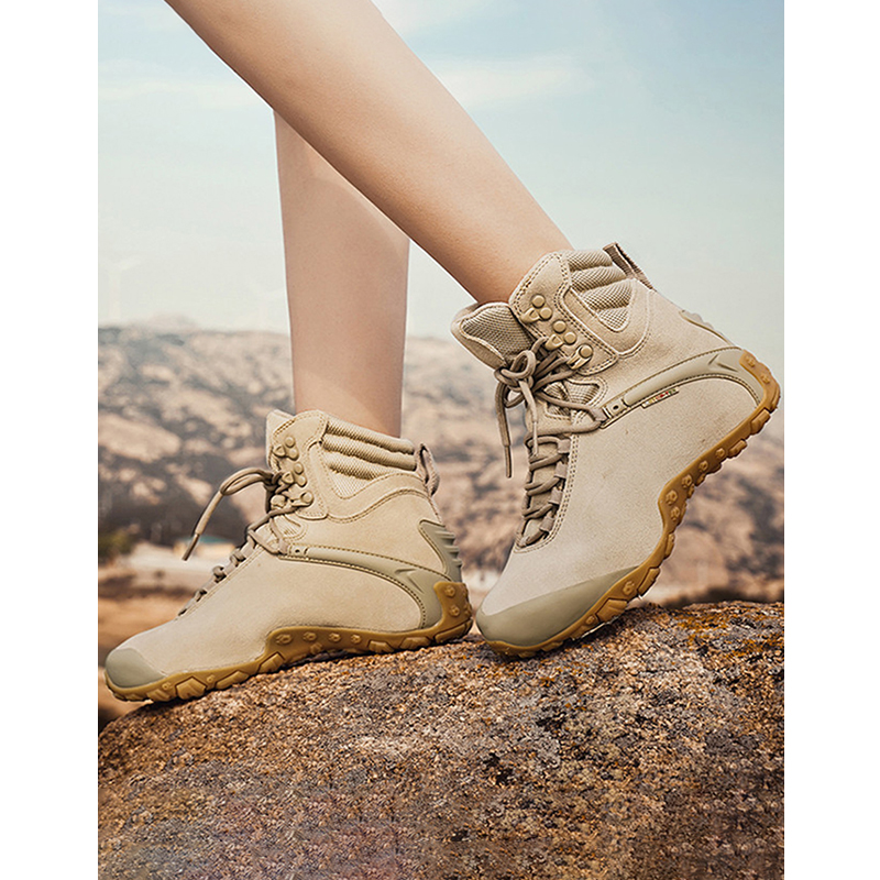 北京森林户外防水高帮耐磨反毛牛皮透气保暖休闲登山徒步鞋男女式