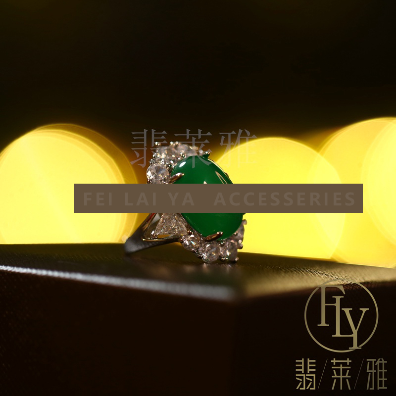 铜合金合成锆石戒指 翡莱雅 气质高级感百搭精致奢华戒指-3873