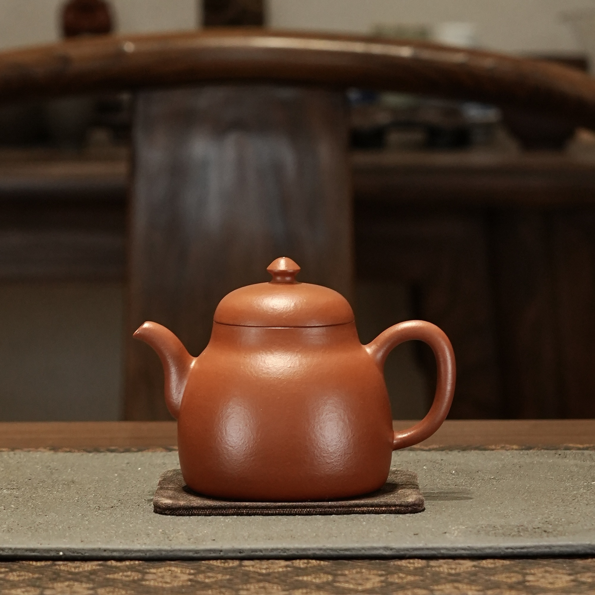 朱勤勇老师门下大师姐周渊新品饮泉紫砂壶全手工纯手工手制梨形壶