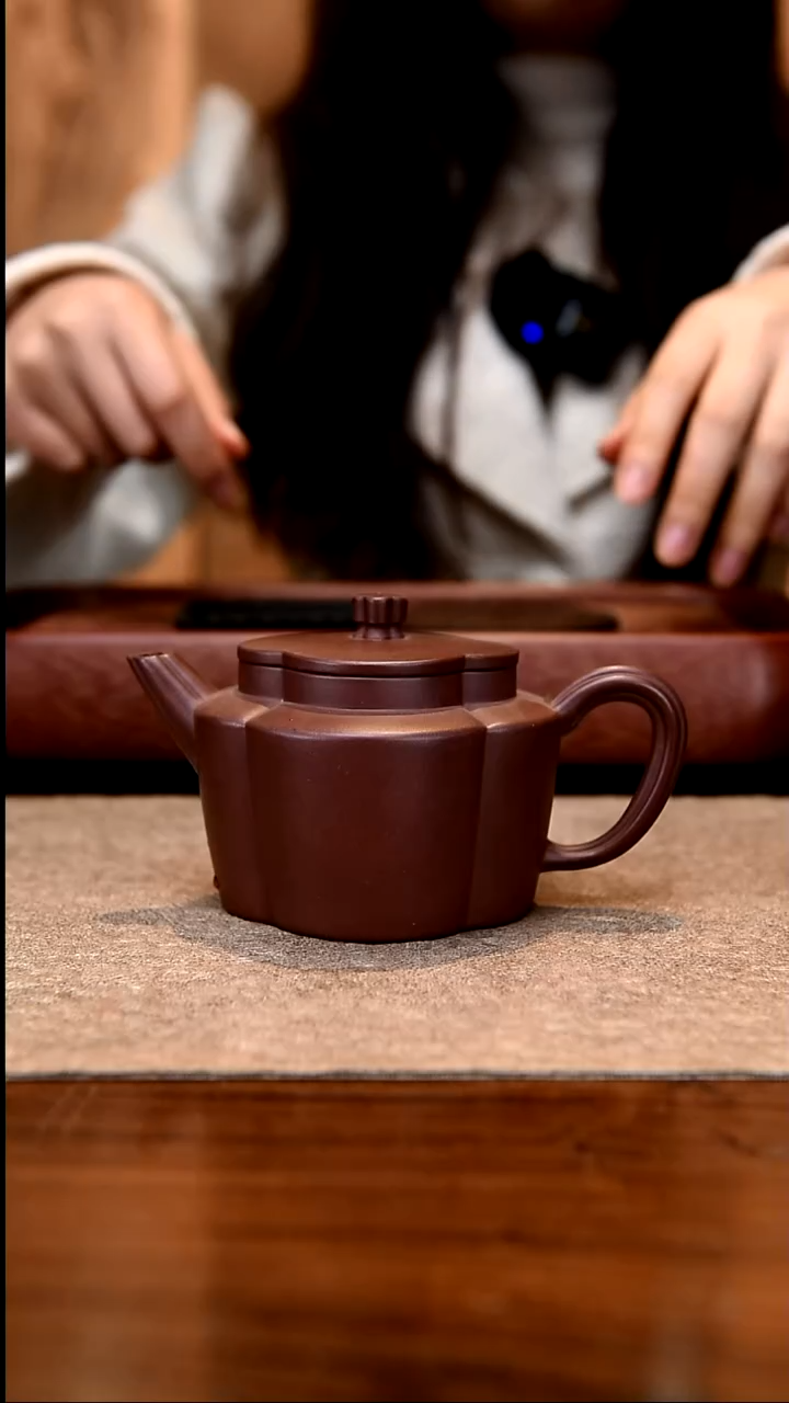 【闪购商品】紫砂紫砂壶海棠
