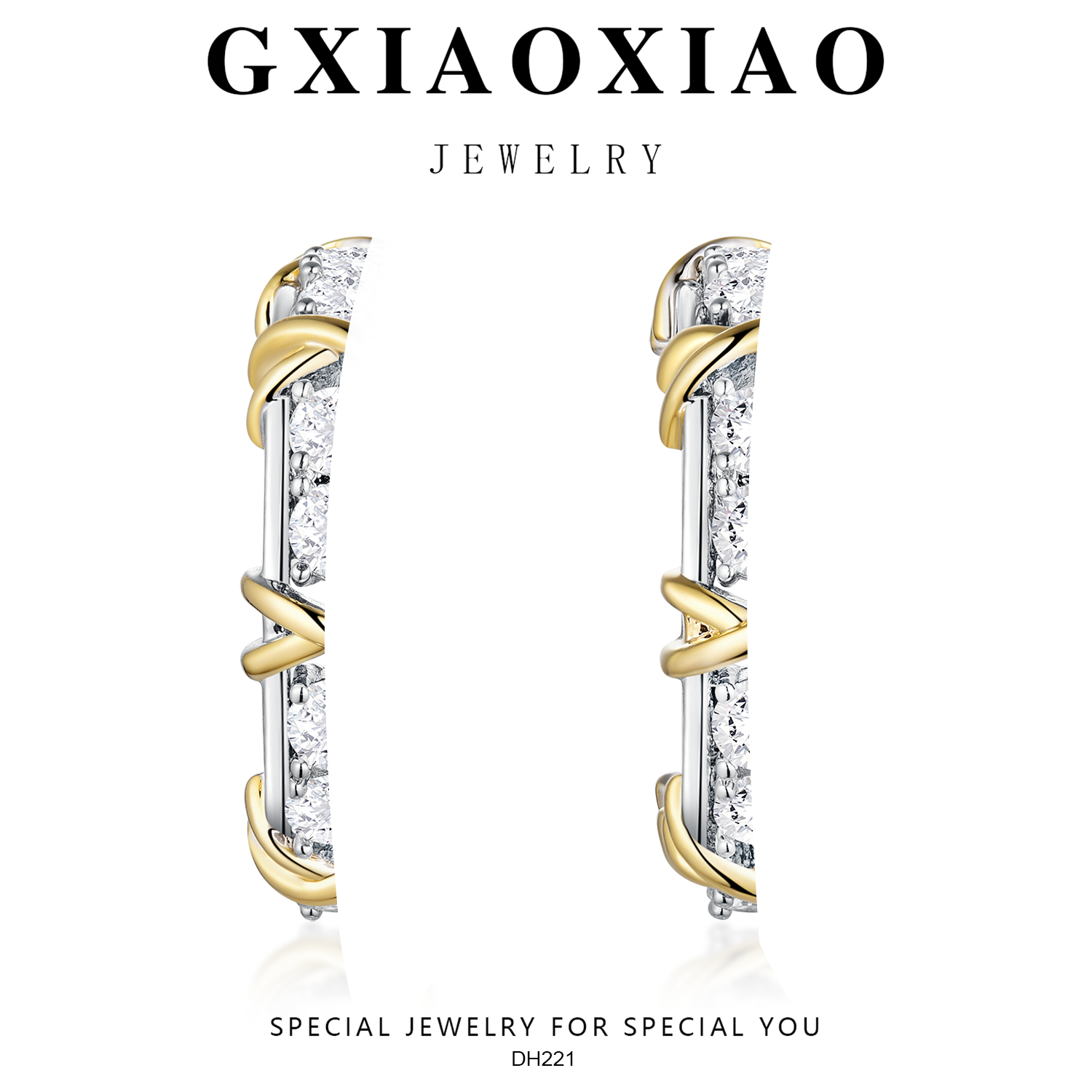 铜合金合成锆石耳饰 GXX DH221 新款潮时尚轻奢气质简约小众耳环