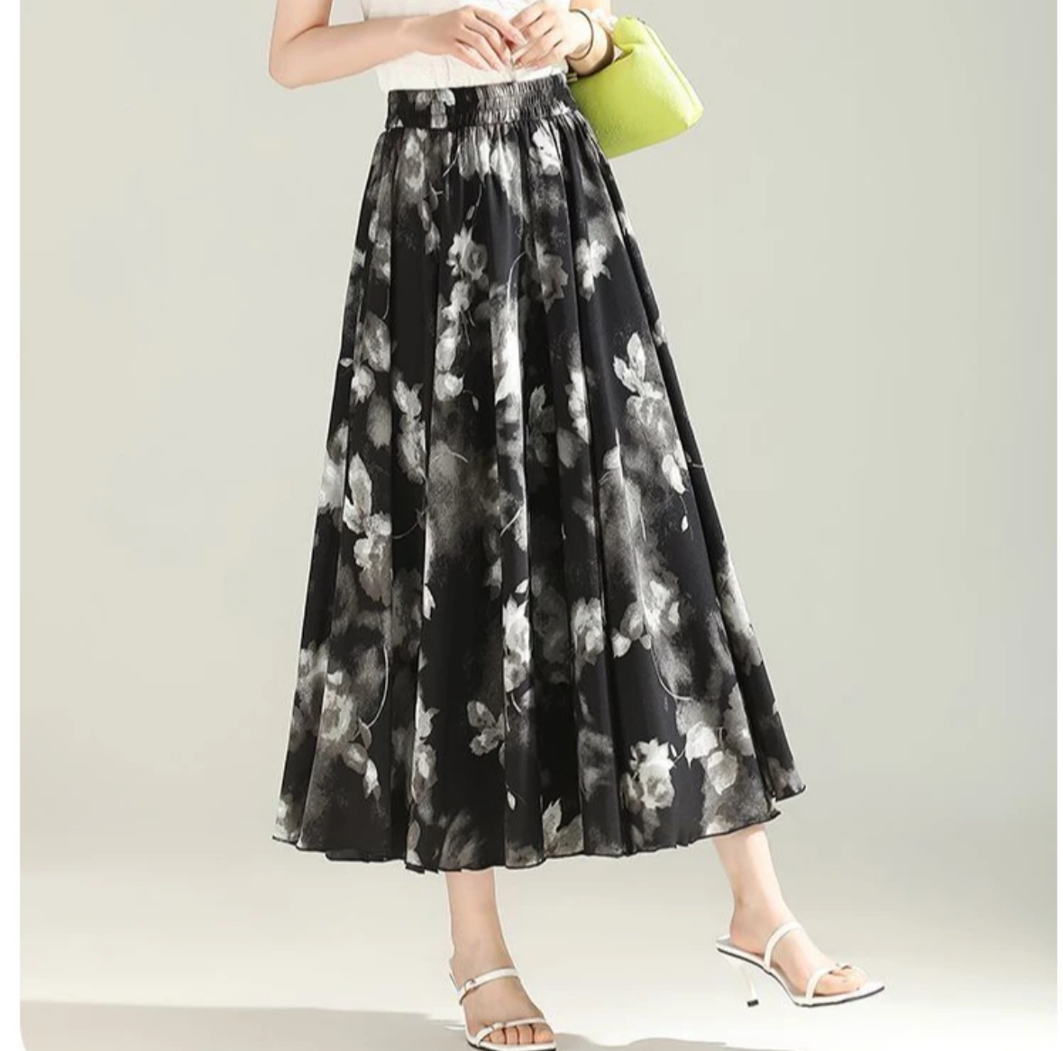女装半身裙碎花长裙高腰半裙印花气质百搭显瘦夏季