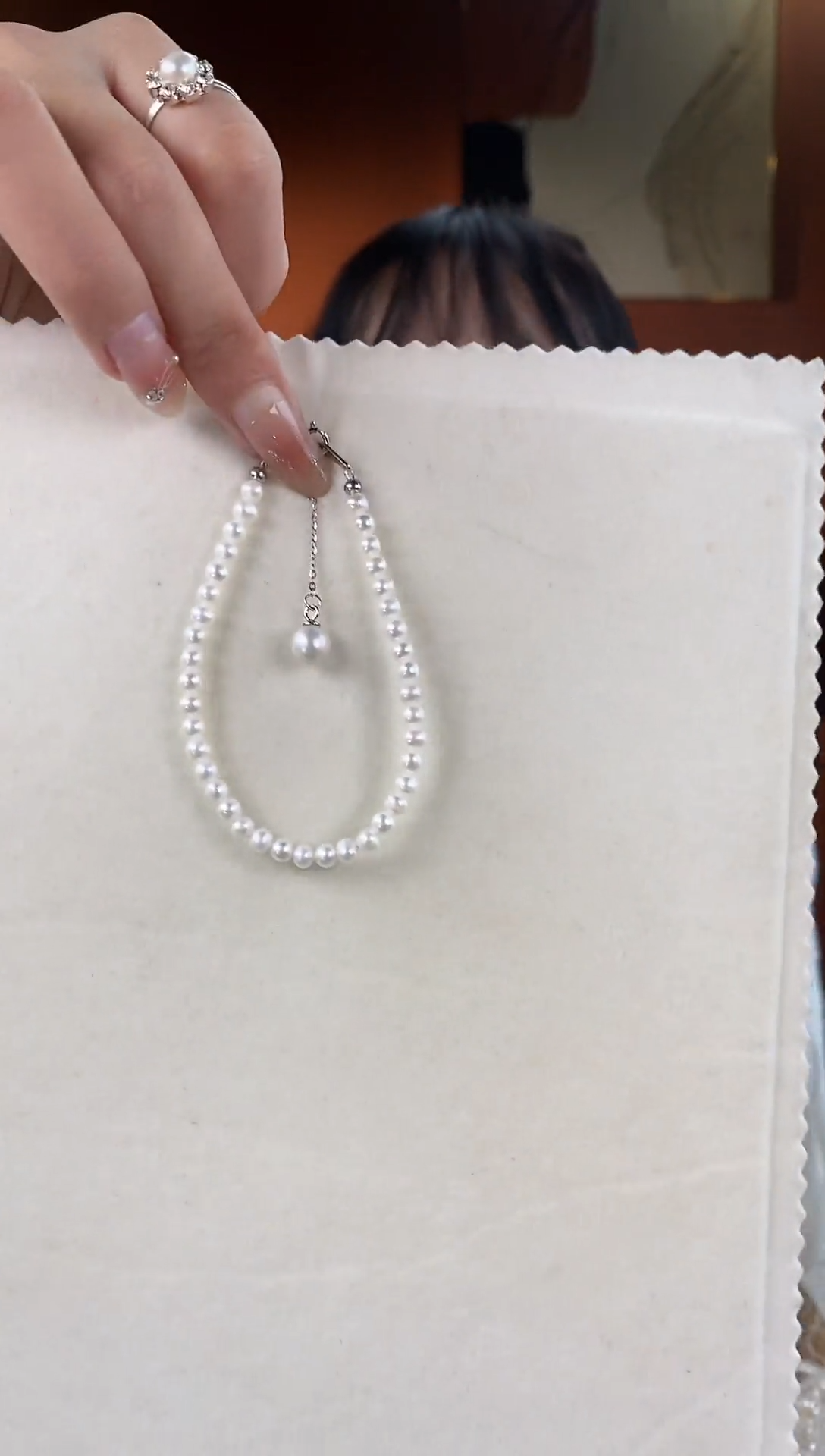 【闪购商品】淡水珍珠手链银S925镶嵌小米珠手链