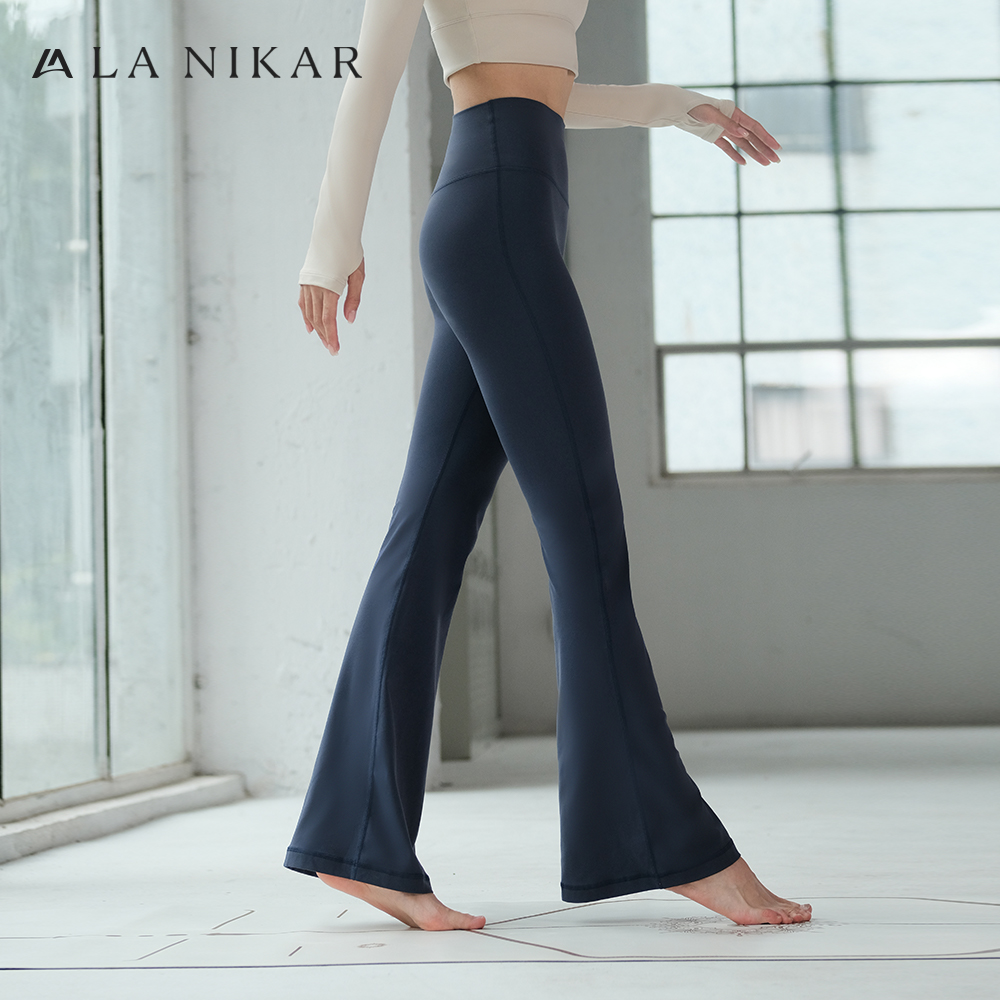 【同款推荐】lanikar喇叭裤微喇运动高腰紧身裤裸感外穿健身服K0962