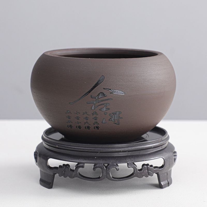 陶瓷盆小花盆舍得创意盆景微景观多肉绿植物土培带孔文竹花盆