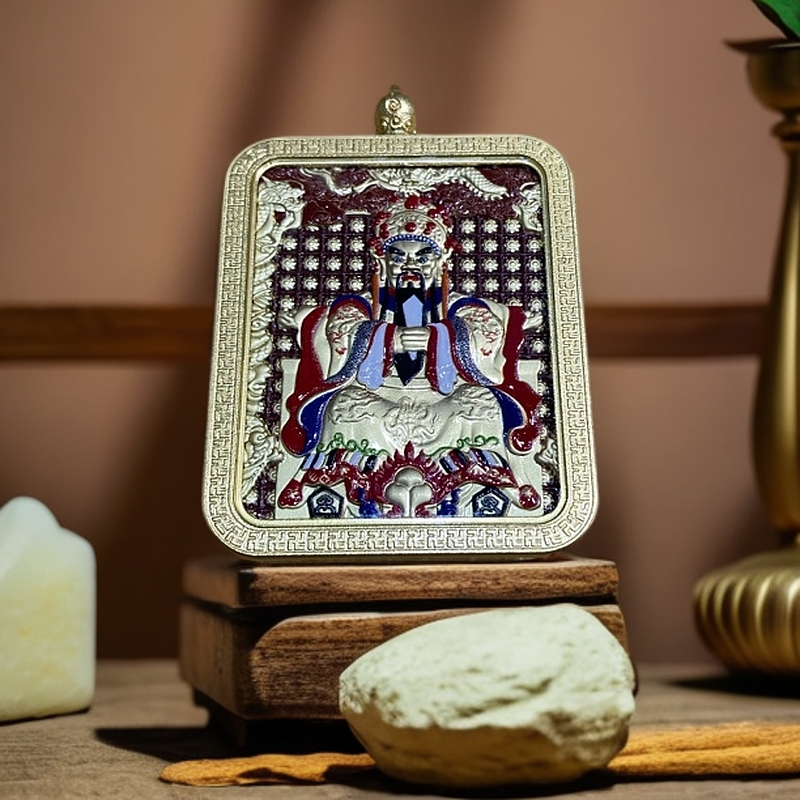 【龙五爷】龙五爷唐卡藏式吊坠项链彩绘描金护身符