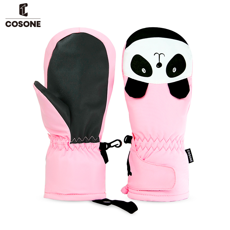 COSONE【直播】儿童滑雪手套卡通保暖防水冬季加绒厚棉防冻耐磨手套
