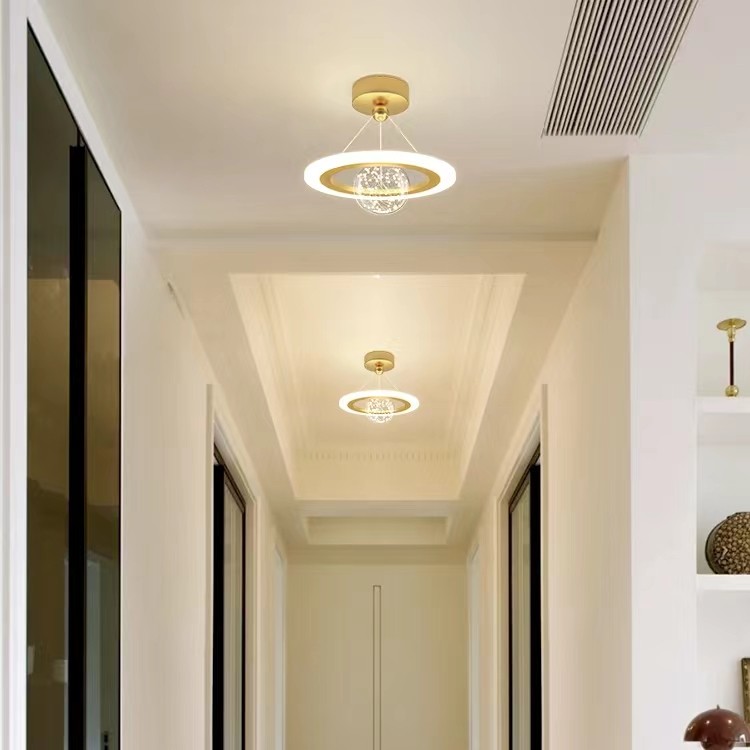 慕点轻奢走廊灯过道灯吊灯阳台圆形衣帽间顶灯具创意家用LED廊灯