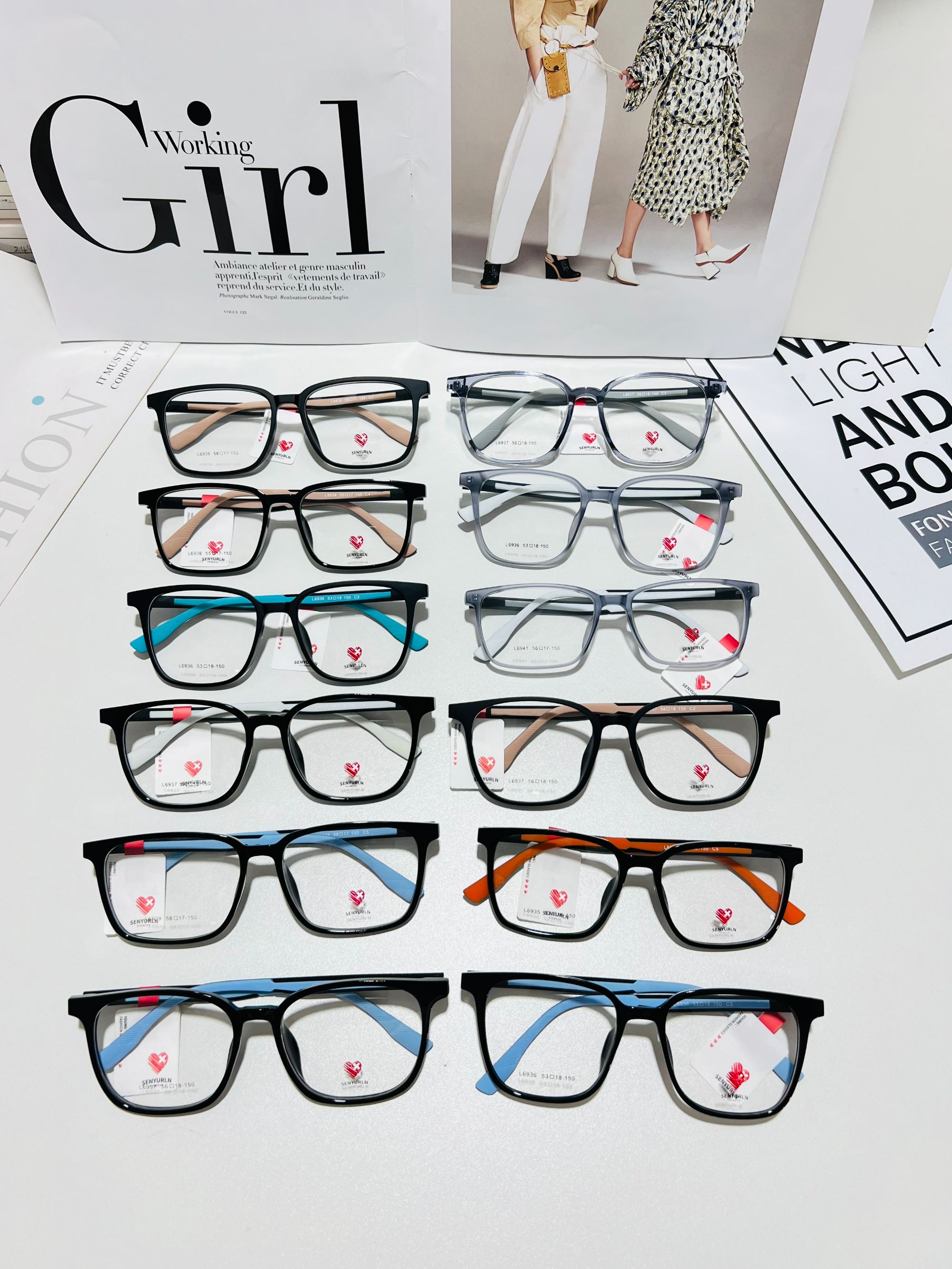 圣悦岚舒感硅胶派丽蒙同款镜架网红时尚超轻 镜腿插芯设计