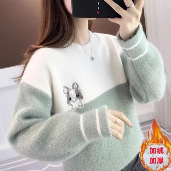孕妇毛衣秋冬短款小个子加绒加厚内搭上衣孕妇装冬款衣服打底衫潮