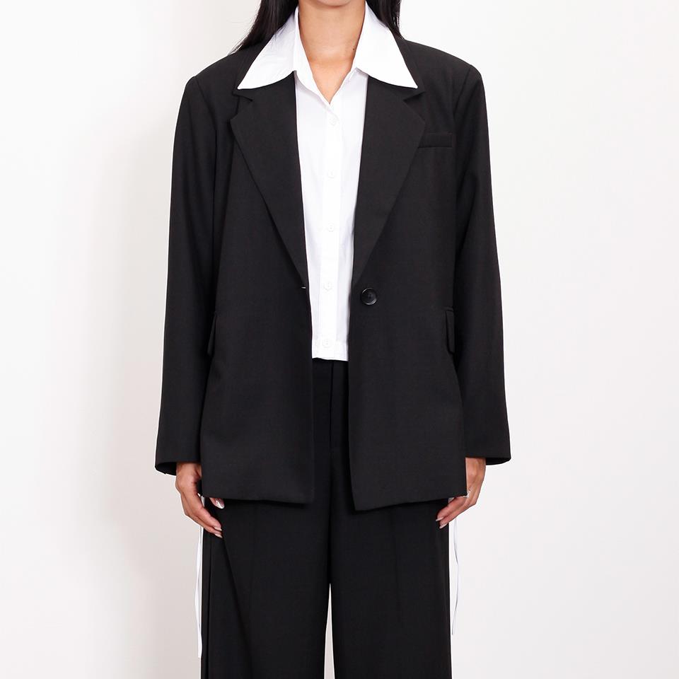 奕色【通勤感开衩西装】垫肩宽松版