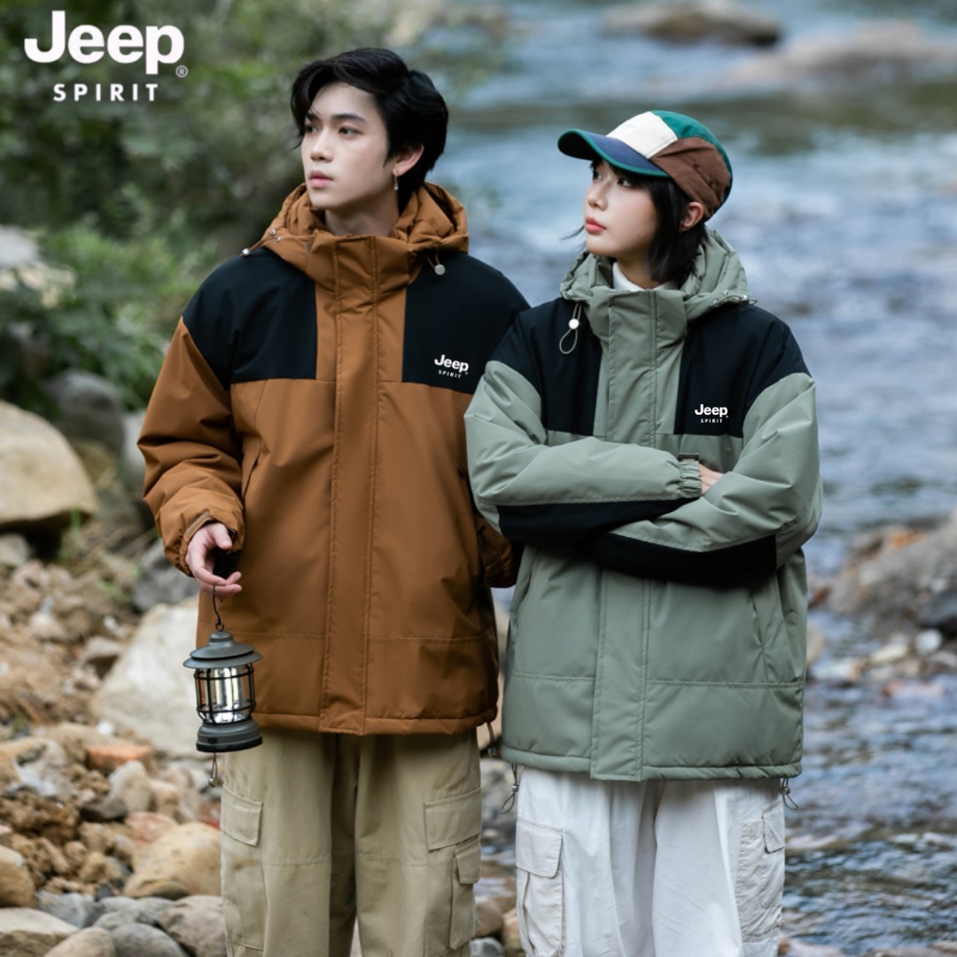 JEEP吉普棉服男女秋冬季加厚保暖夹克2023年新款休闲宽松情侣外套