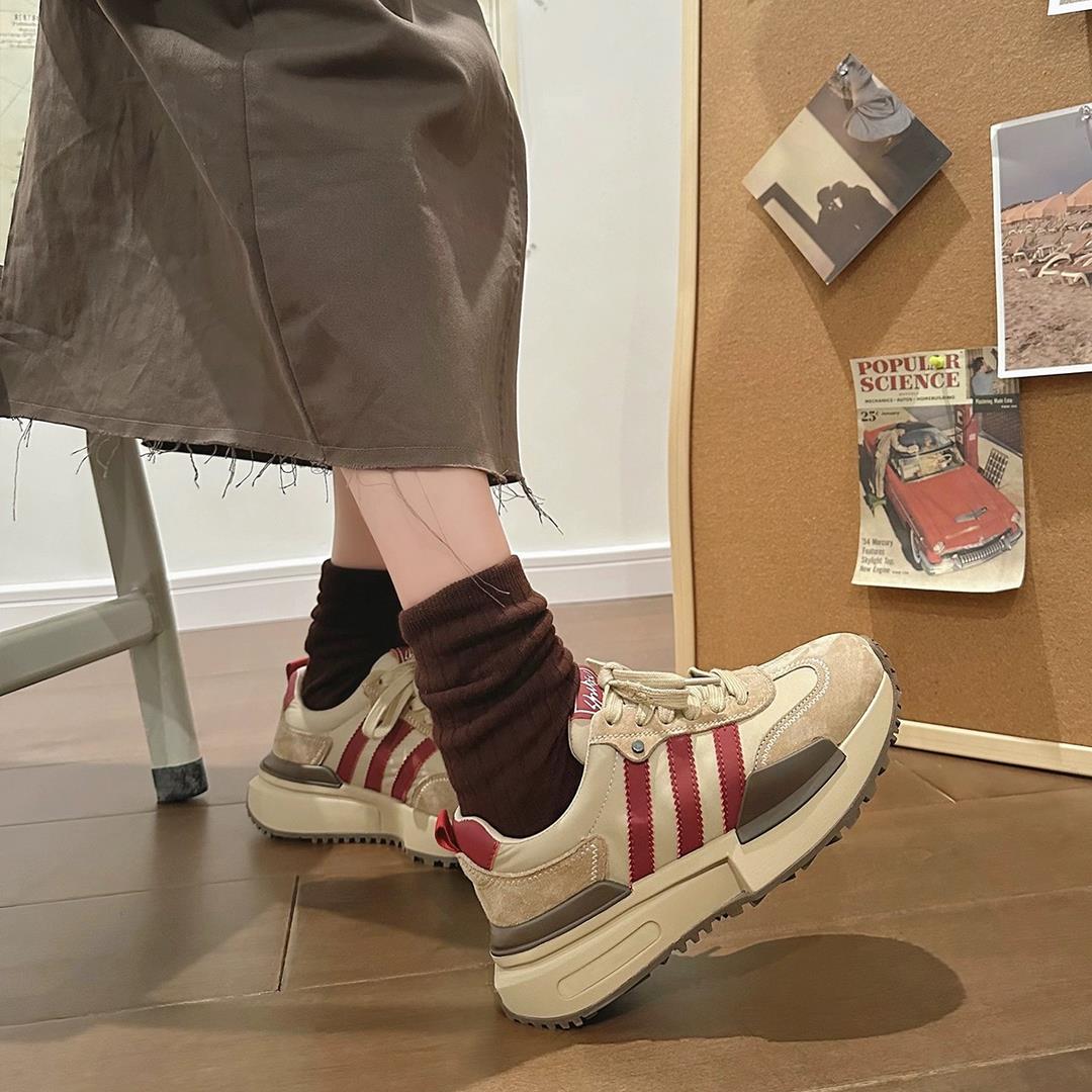 冬季回力休闲女鞋子2023新款秋冬季爆款厚底运动超火老爹鞋女