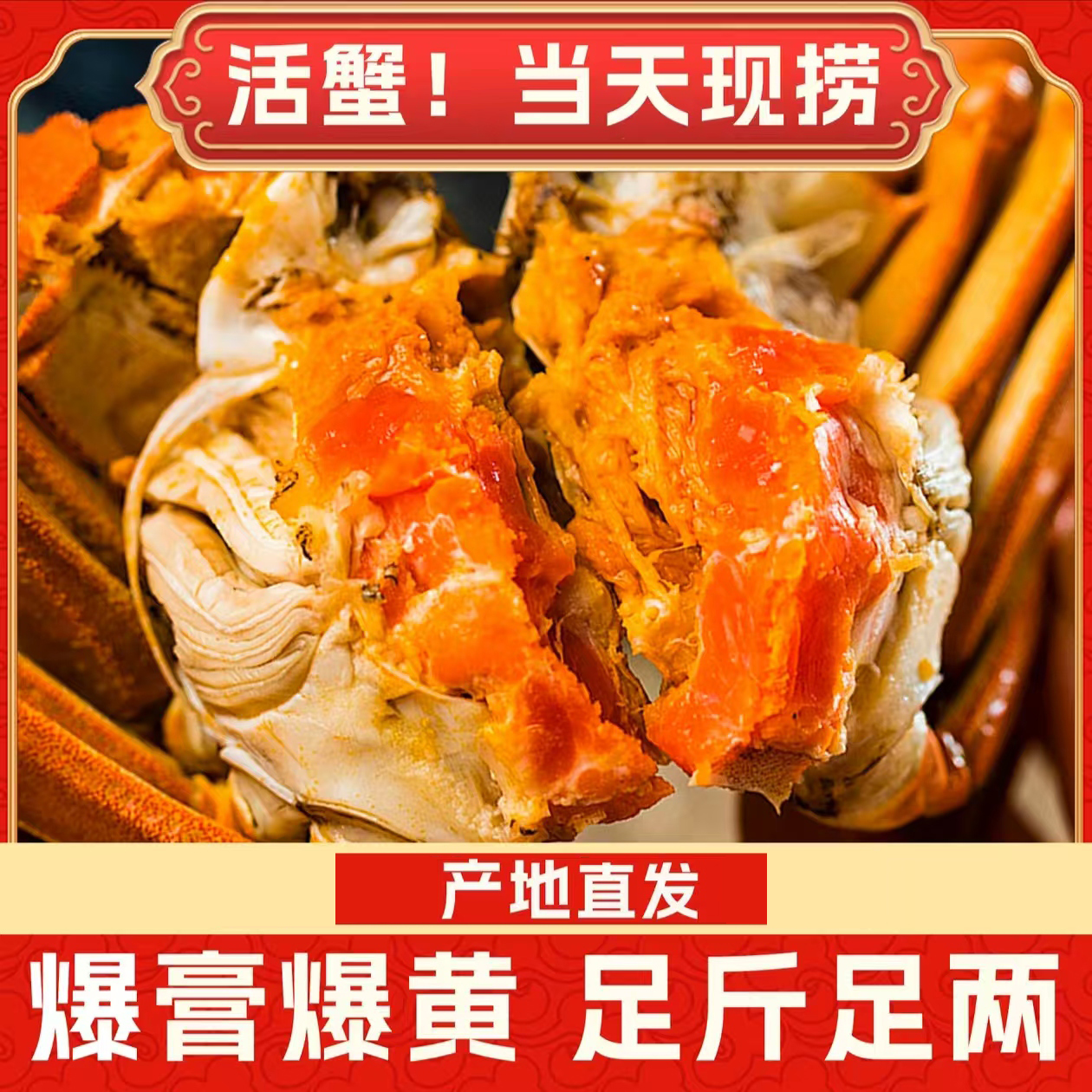 【活蟹】大闸蟹公3-3.3两+母2.5-2.8两/5+5只新鲜捕捞冷链速发