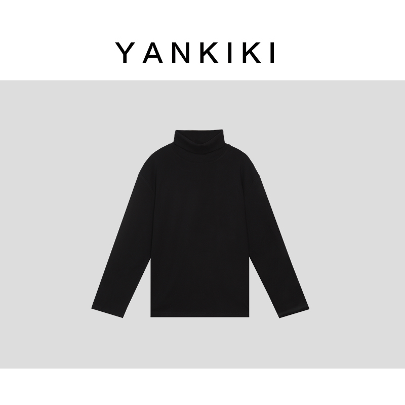 宽松版高领棉T  YANKIKI 2024秋季款NEW
