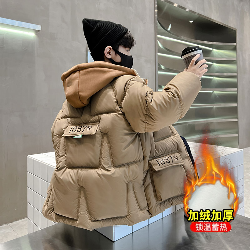 H5888冬款中大童时尚棉衣航线假两件1997中长款棉服外套儿童男童
