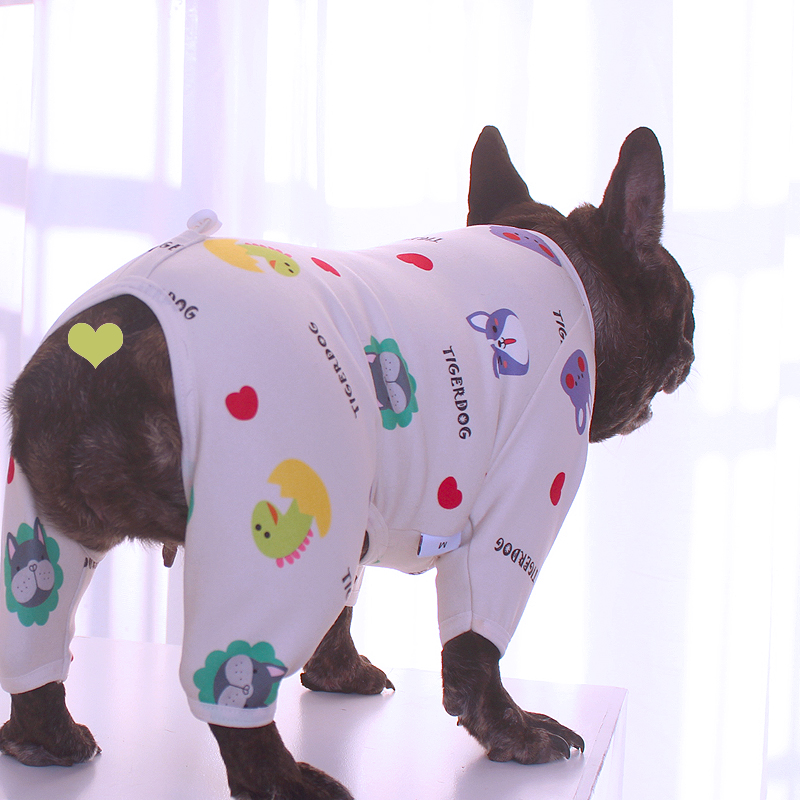 Tigerdog法斗小狗狗中型犬秋冬保暖睡衣防打底掉毛四脚弹力衣服
