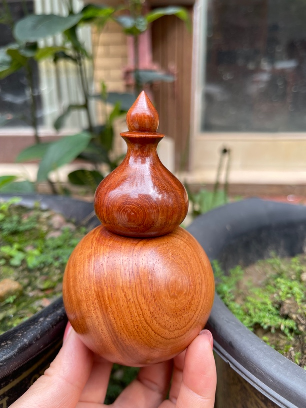 缅花葫芦牙签筒客厅家用牙签盒木质红木家具小家具网红实用