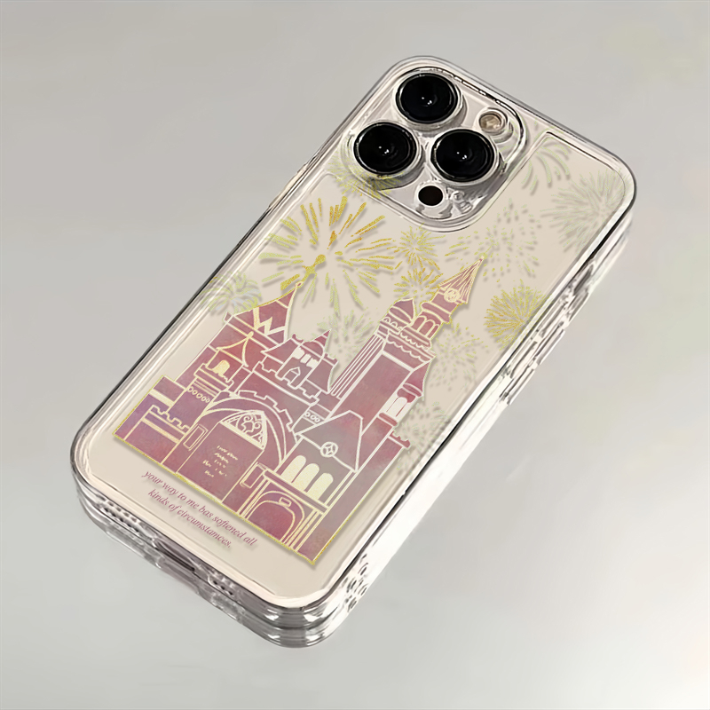 烟花梦幻城堡苹果15手机壳iPhone14/xr新13promax/12/11软7/8plus