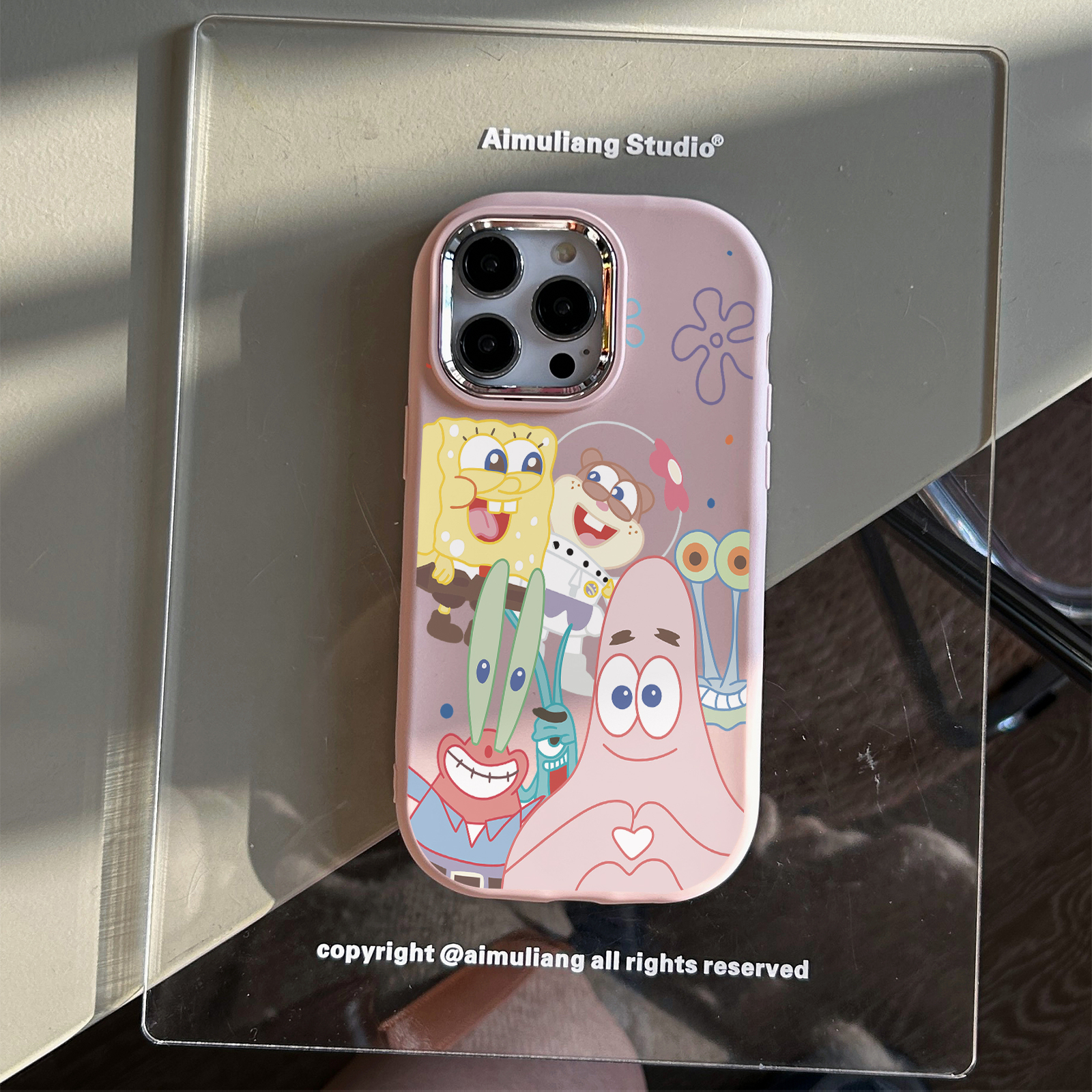 海绵宝宝苹果15promax手机壳iPhone14新8/7plus软12/13/xr/11卡通