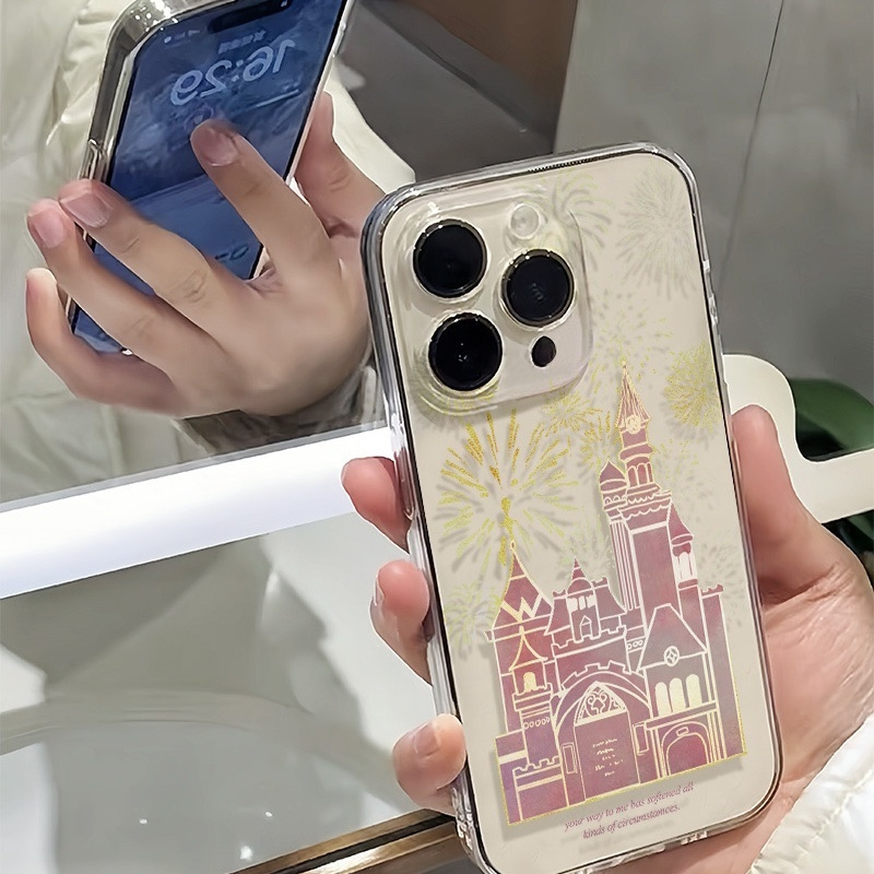 梦幻城堡烟花苹果15手机壳14/xr新iPhone13/12/11promax软7/8plus