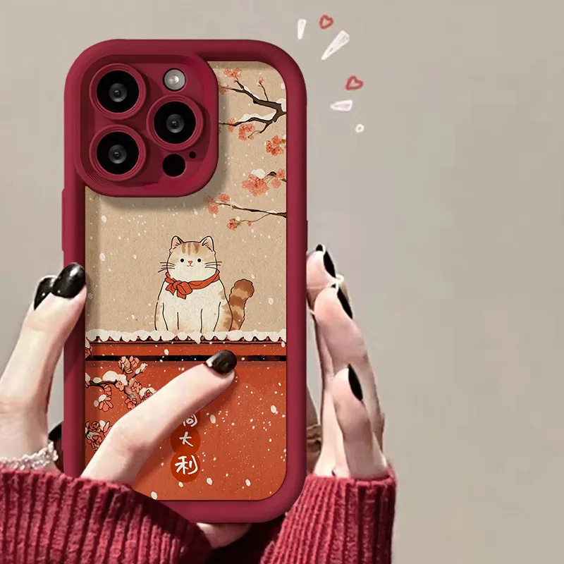 大橘大利猫iphone15苹果手机壳14promax防摔创意全包卡通情侣个性