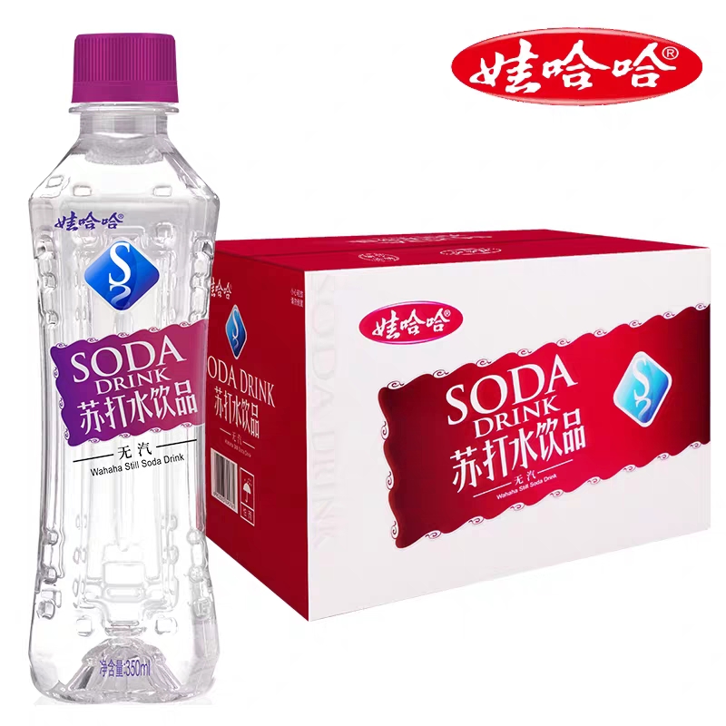 【整箱特惠】娃哈哈苏打水350ml×24瓶整箱微甜天然弱减性水超值批发