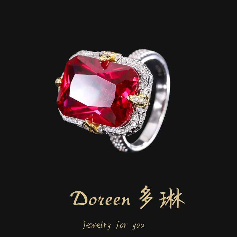 铜合金戒指 重工四爪红钢戒指CS405