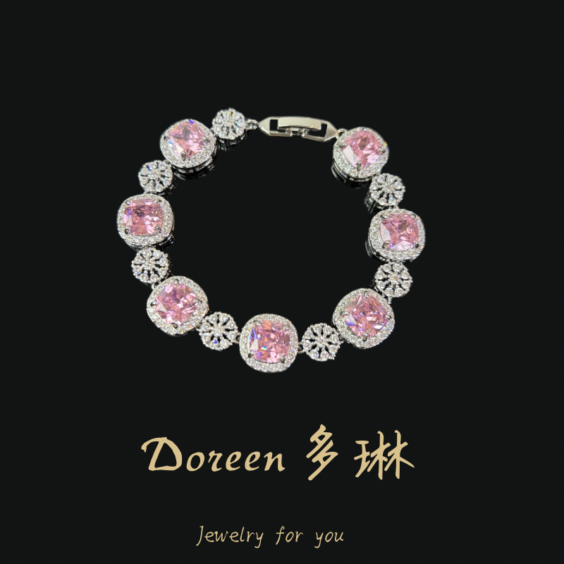 铜合金手链 粉色方糖手链NW8731