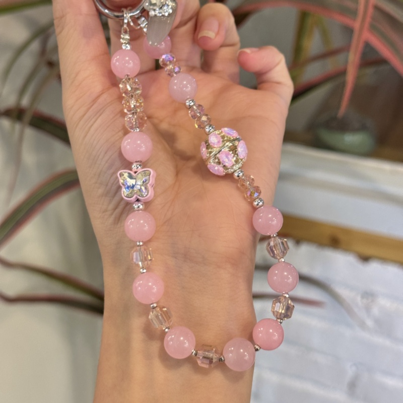 手机链短款手腕挂链绳复古串珠挂件女款创意古风潮简约挂坠防丢