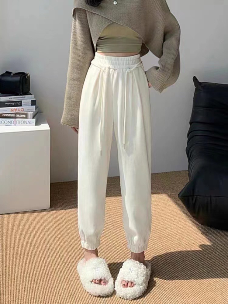 休闲时尚女装高腰秋季外穿宽松显瘦