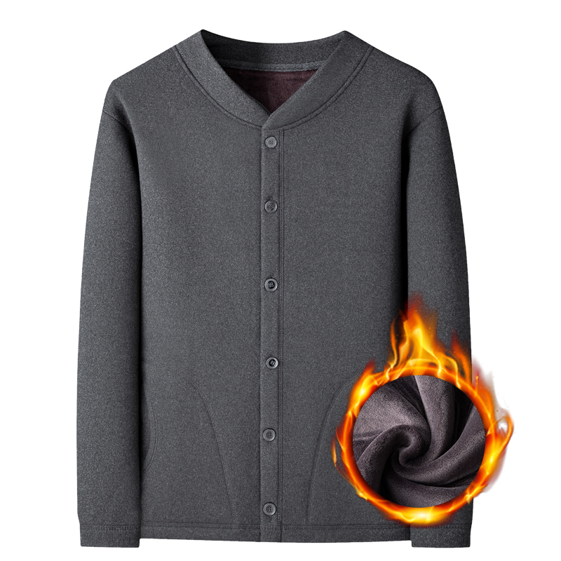 爸爸装冬季中老年人棉衣男士宽松加厚保暖小棉袄内穿老人爷爷外套