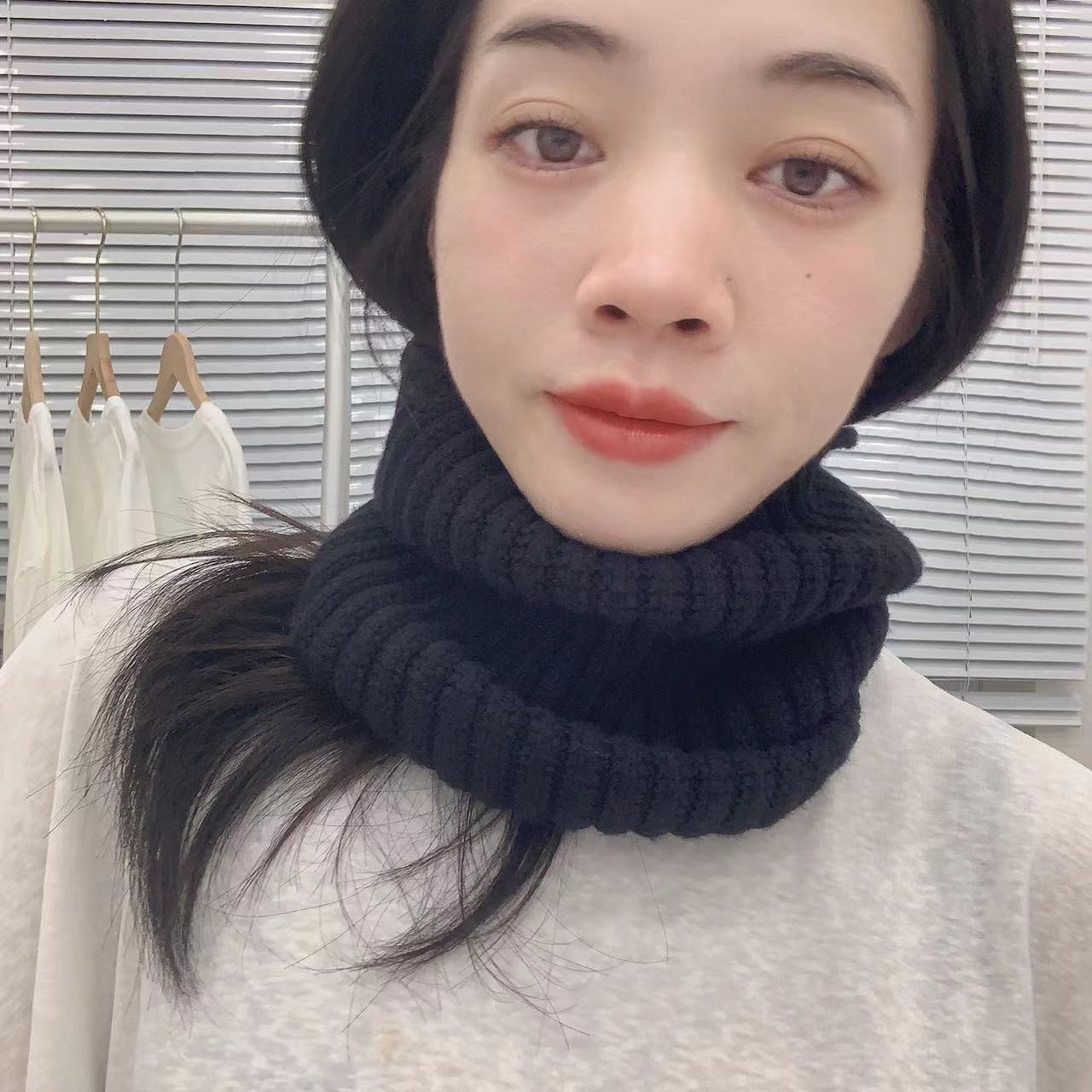 针织毛线保暖防风防寒围脖