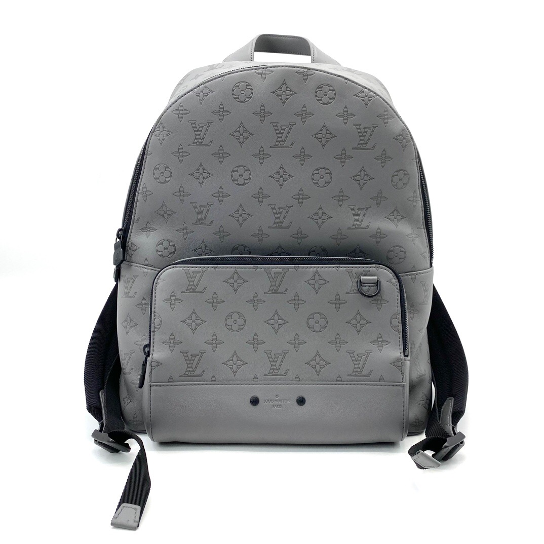 95新 LouisVuitton/路易威登 灰色全皮RACER双肩包尺寸33/41