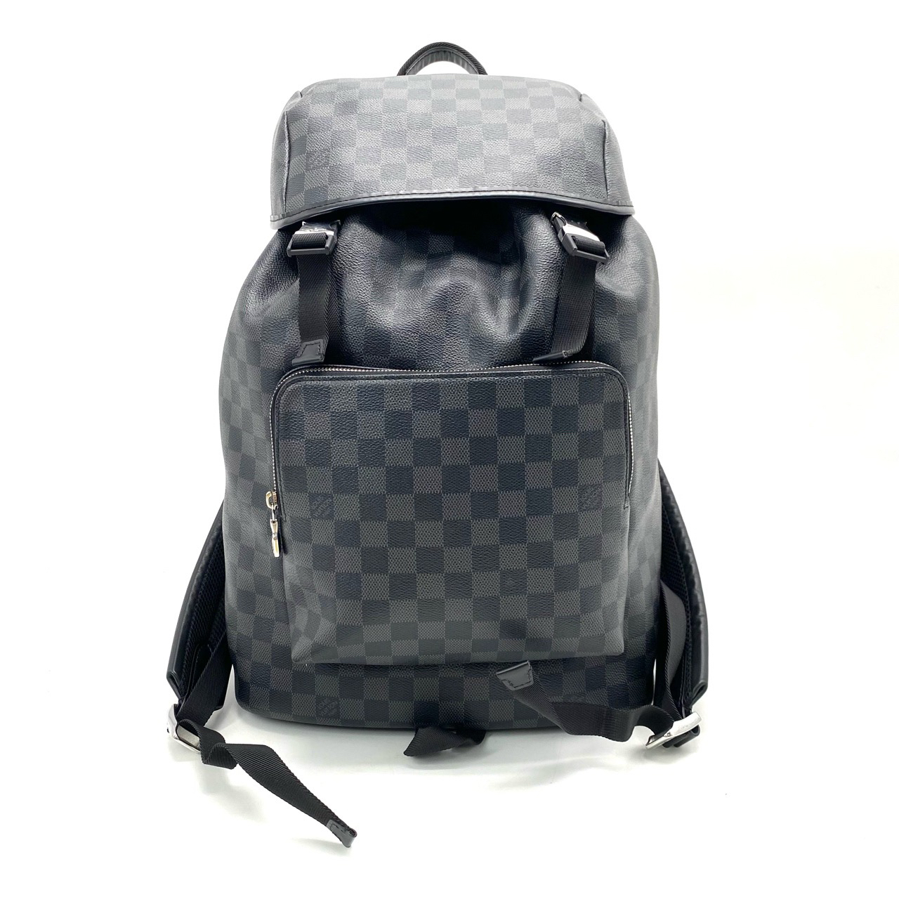 95新 LouisVuitton/路易威登 黑棋盘格ZACK双肩包lv男包 32/44