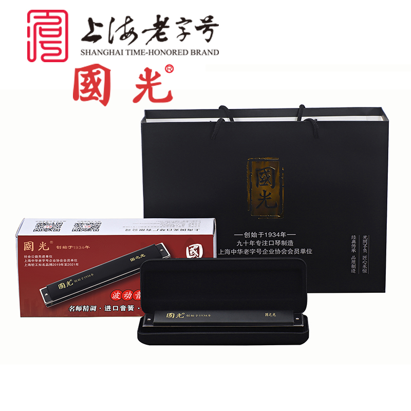 国光24孔国之光名师精调波动音实用复音口琴专业吹奏演奏乐器树脂