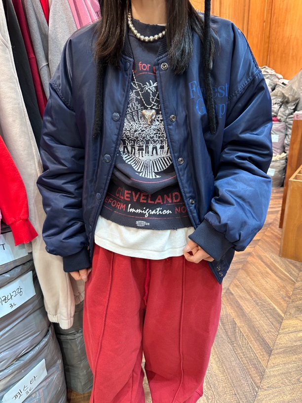 东大门Place公鸡家/on退/口袋贴标棒球服外套/1132