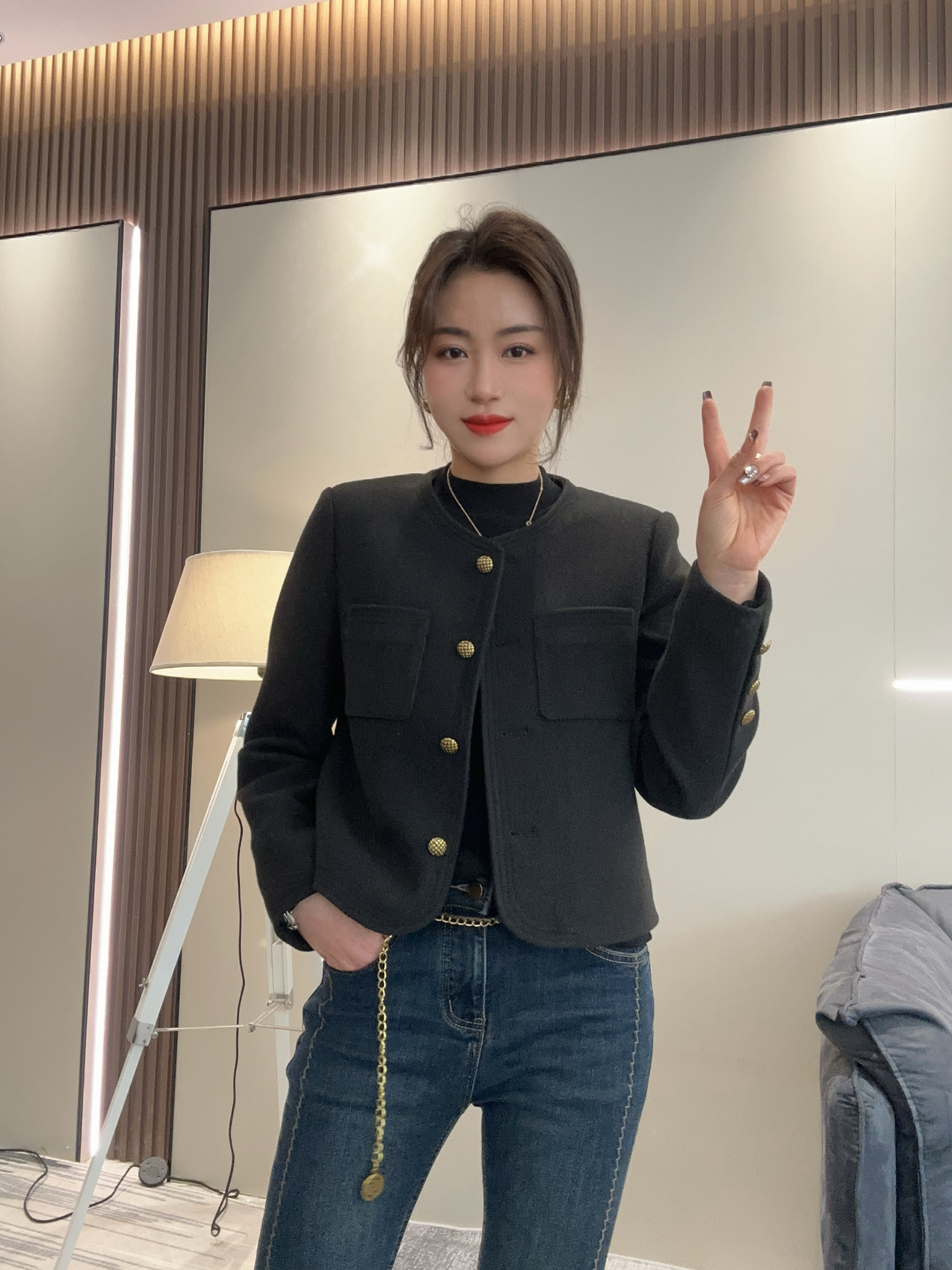 【黄小芳】小香风加厚羽绒外套