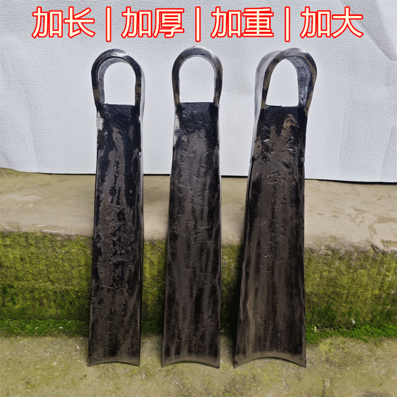 唐财财锰钢手工锻打锄头加长加厚加重加大耐用钢制淬火发货好用