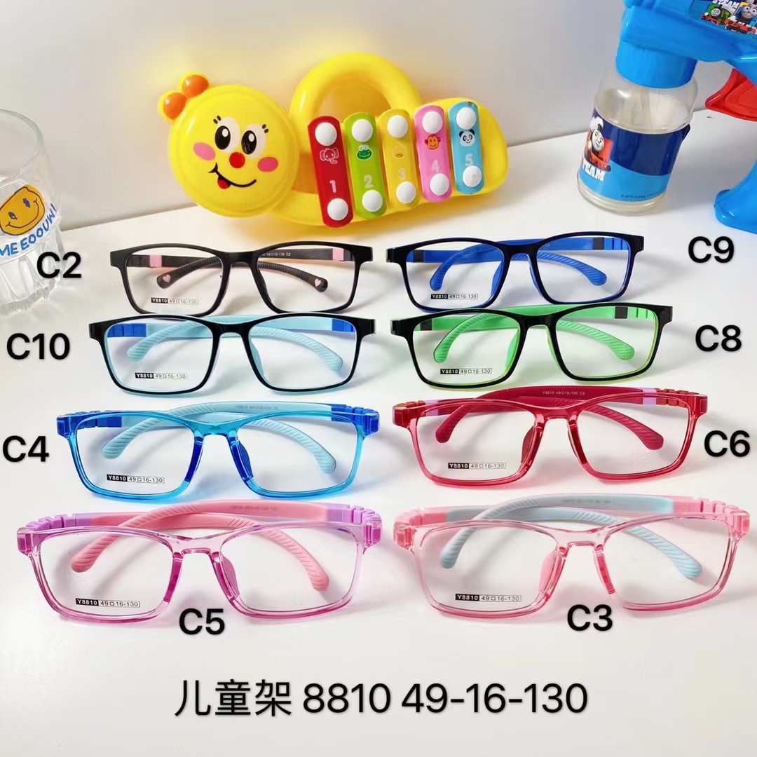 儿童男孩女孩可拆卸腿TR硅胶网红平光小学生镜架