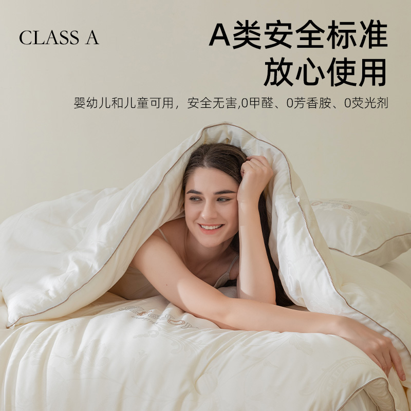 A类轻奢提花蚕丝二合一大豆被婴幼儿加厚高级